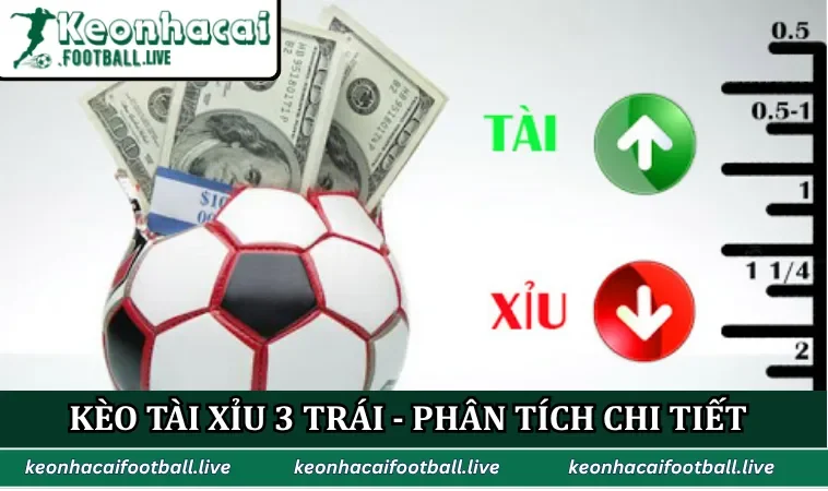 Kèo tài xỉu 3 trái