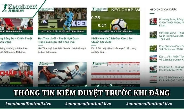 Thông tin đã được kiểm duyệt trước khi đăng tải